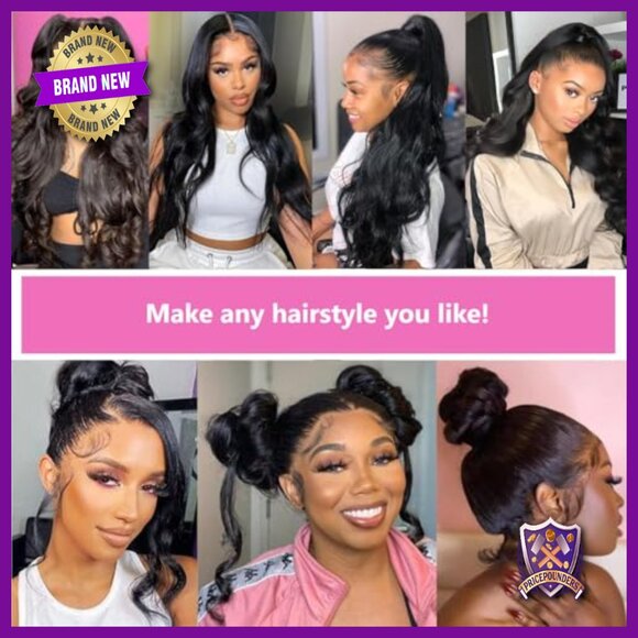 360 Lace Front Wig 16 Inch Brazilian Virgin Human Hair 220% Density main image 4